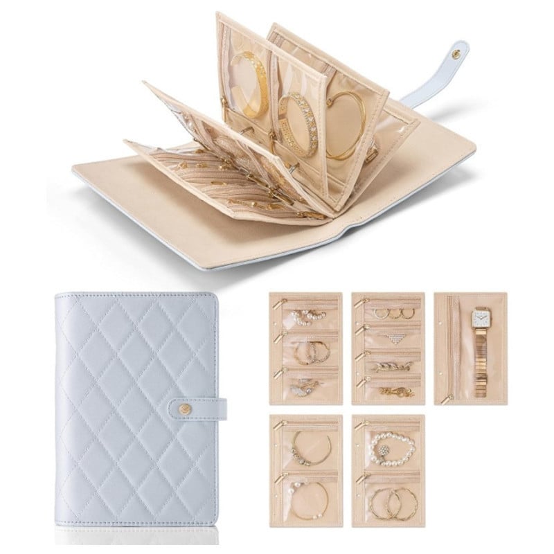 🎅Christmas Promotion 48% OFF-🎁-Luxury Leather Portable Jewelry Storage Book