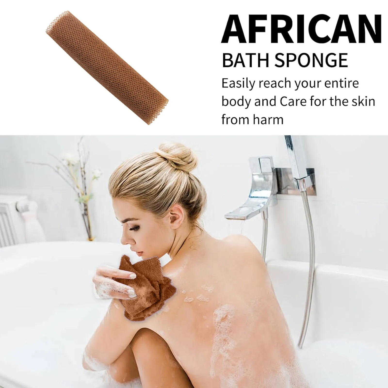 (🎄Christmas Hot Sale - 49% OFF) African Net Sponge,Exfoliating Body Scrubber - Buy 4 Get Extra 20% Off