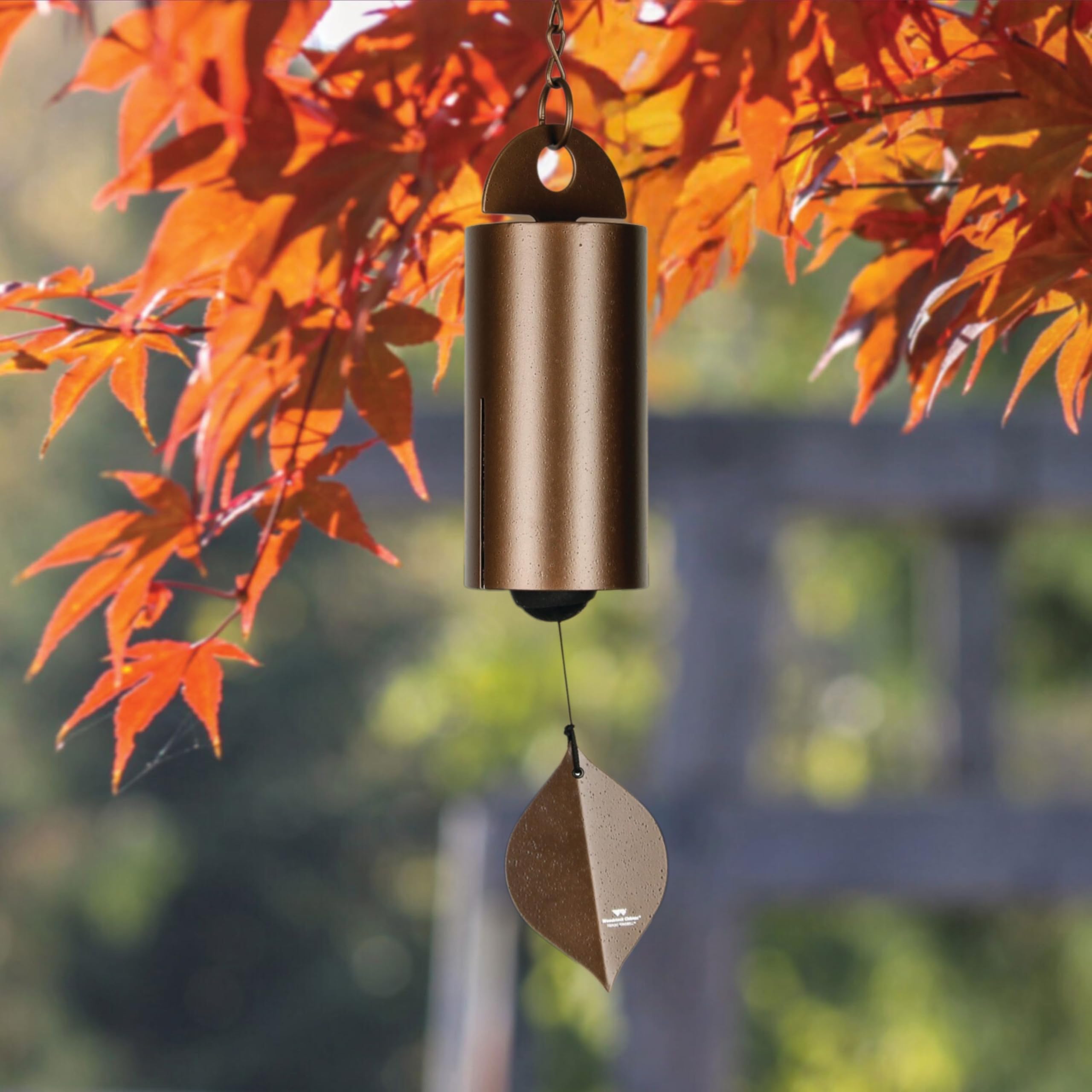 🔥Medium-sized cylindrical outdoor wind chime, made of copper, suitable for outdoor gardens, patios, and porches, with a deep, soothing tone.