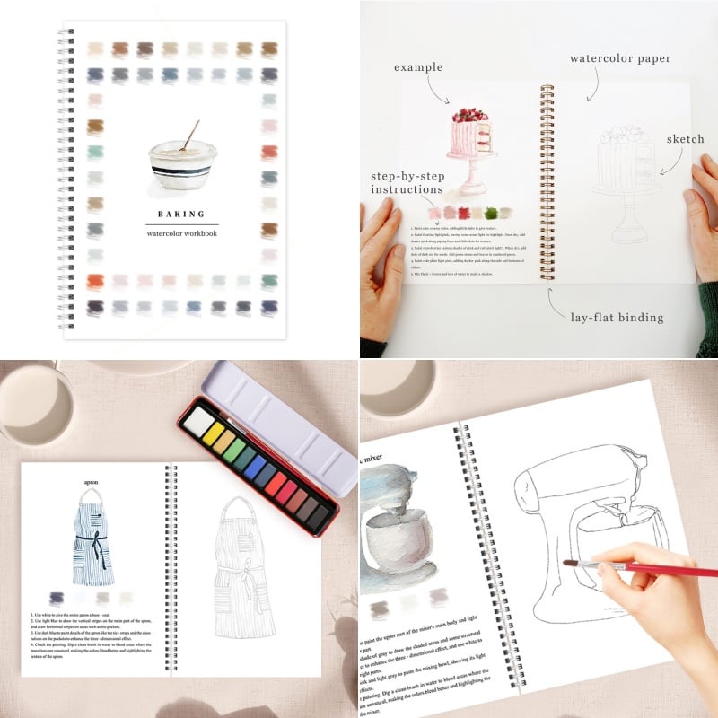 ⏰Children's Day Sale 60% OFF🖼️Beginner-Friendly💝Watercolor Workbook
