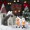 1 Pair Santa Claus Charms Christmas Decorations Nude Naughty Funny Santa Claus with Stocking Cap Ornament Party Decoration Gifts