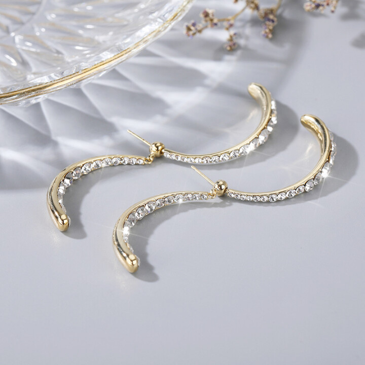(🌲Early Christmas Sale- SAVE 48% OFF)Cross Curved Earrings✨ (Buy 3 Free Shipping)