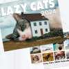 (🌲Christmas Sale- 50% OFF) LAZY CAT CALENDAR 2024, Cat Wall Calendar, Original Cat Art