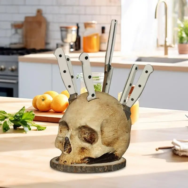 Gothic Skull Knife Holder