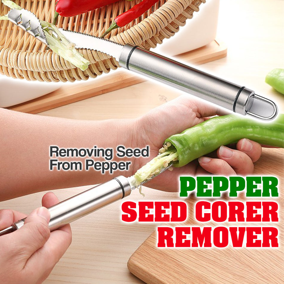 (🔥 Promotion- SAVE 40% OFF) Pepper Seed Corer Remover(buy 3 get 2 free now)