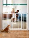 BABELIO New Version Baby Gate with Cat Door, 29.5-40