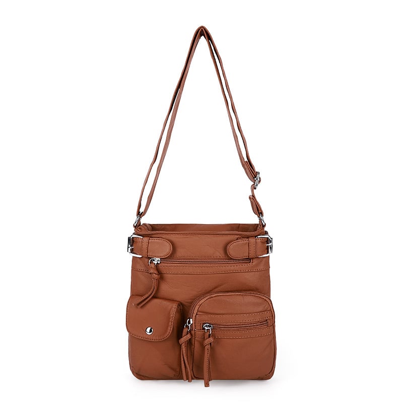 Christmas Hot Sale 48% OFF - Multi-Pocket Crossbody Bag Soft Leather Shoulder Purse Bag - Buy 2 get 10% OFF&Free Shipping