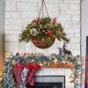 🎄Early Christmas Sale 49% OFF⏰LED Christmas Wreath Hanging Basket