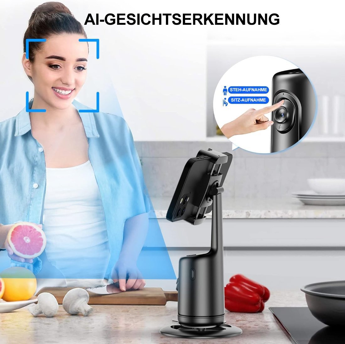 🔥Letzter Tagesangebot: 49 % Rabatt🔥 Intelligentes Telefonstativ mit KI-Gesichtserkennung🤳