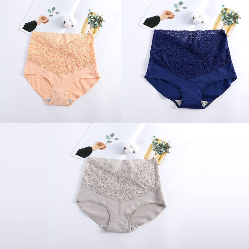 Friashion®[Buy 1 Get 5(5pcs)]Women's High Waist Cotton Lace Panties