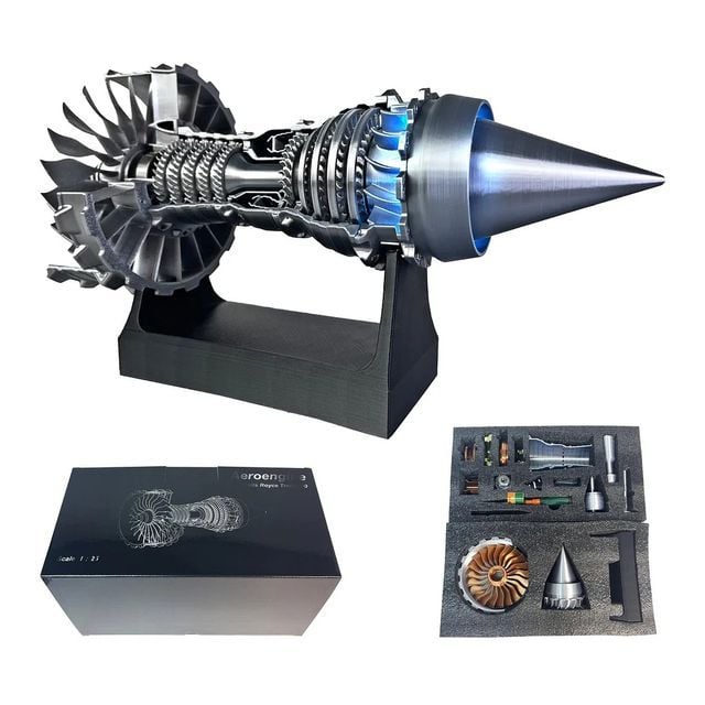 ✈️1/25 Simulation Aircraft Turbojet Engine Rotatable Model