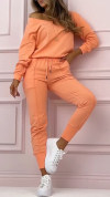 Women's V-neck Casual Sports Sweatshirt Suit