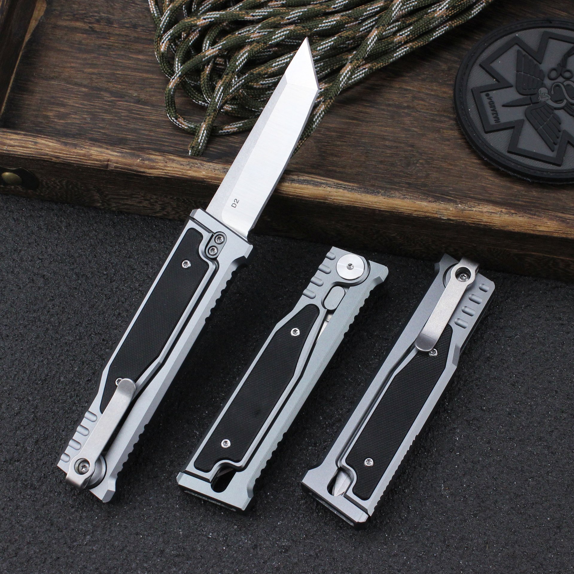 Aviation aluminum alloy Rite gravity knife D2 steel