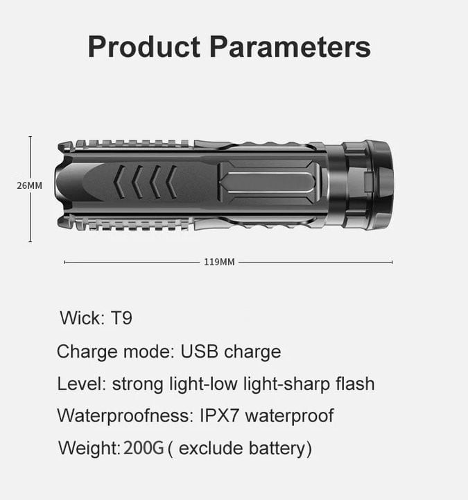 🔥Last Day 50% OFF🔥 Multifunctional Rechargeable Flashlight