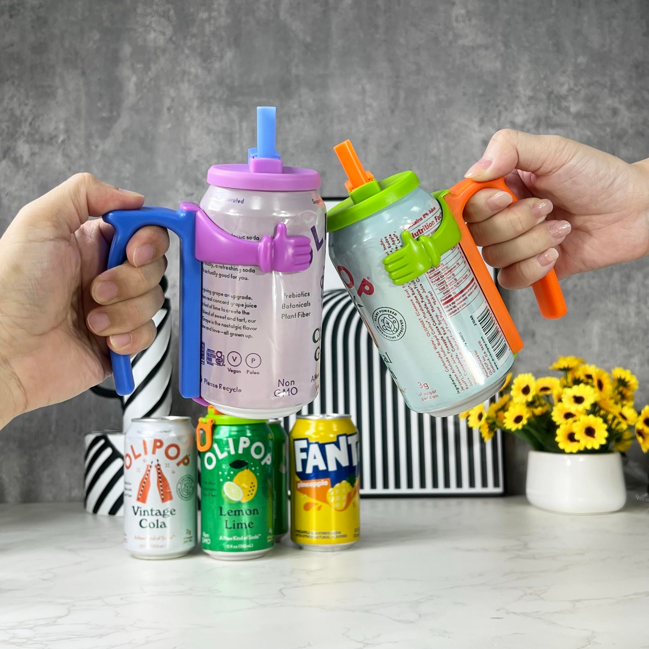 ⏰LAST DAY SALE 50% OFF - Soda Can Lids and Holders for 12oz Cans
