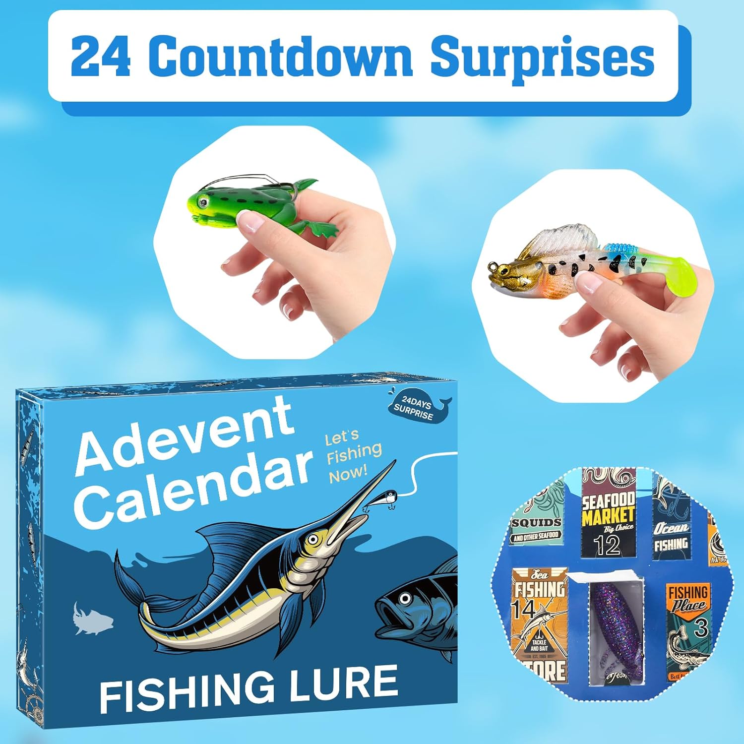 🎁TikTok Last Day Sale - 70% OFF🔥2025 Fishing Advent Calendar Lure Set