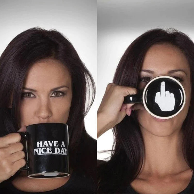 🔥Have a Nice Day Funny Middle Finger Mug