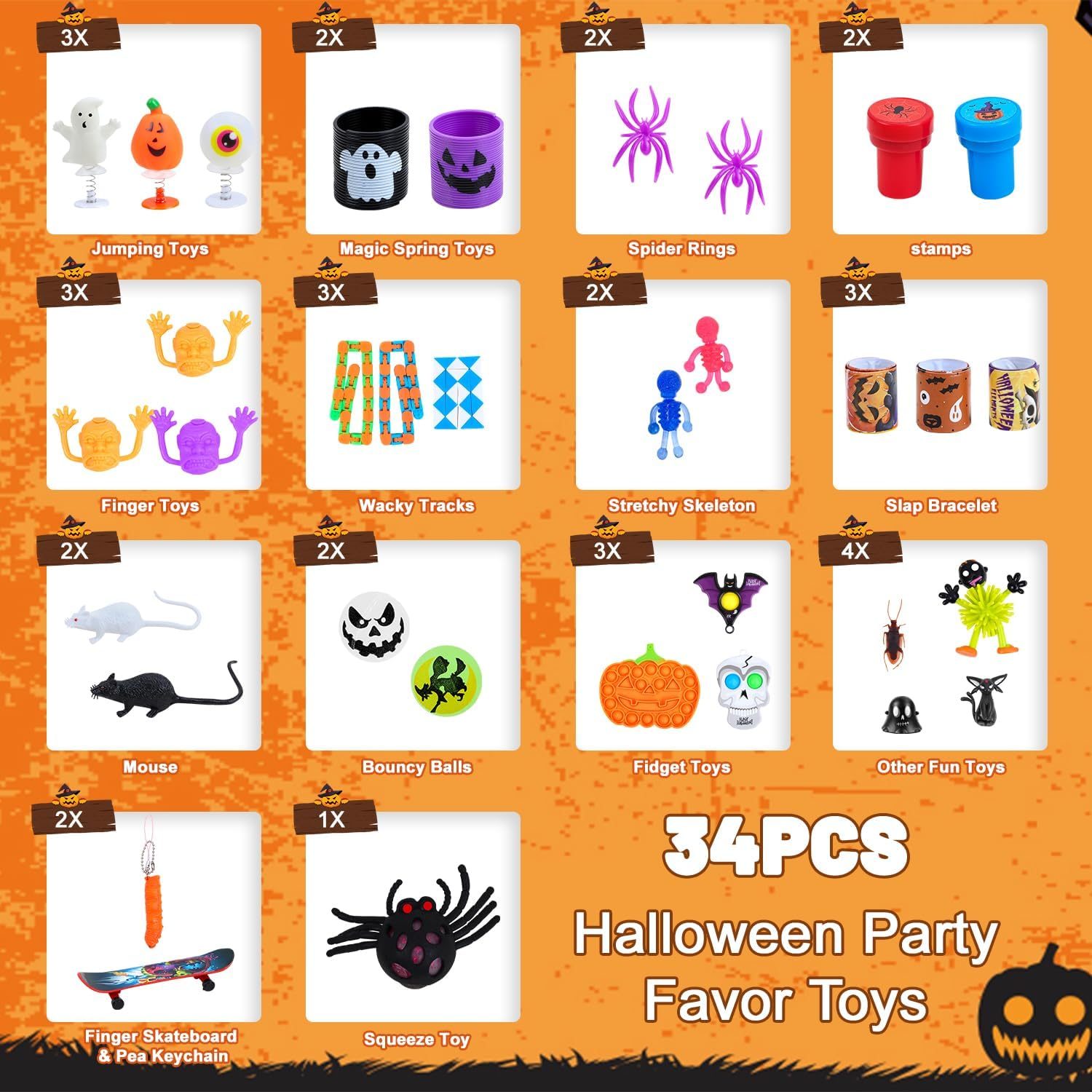 ☠️Halloween Advent Calendar Toy Set（Save 49% on the first week of pre-sale）