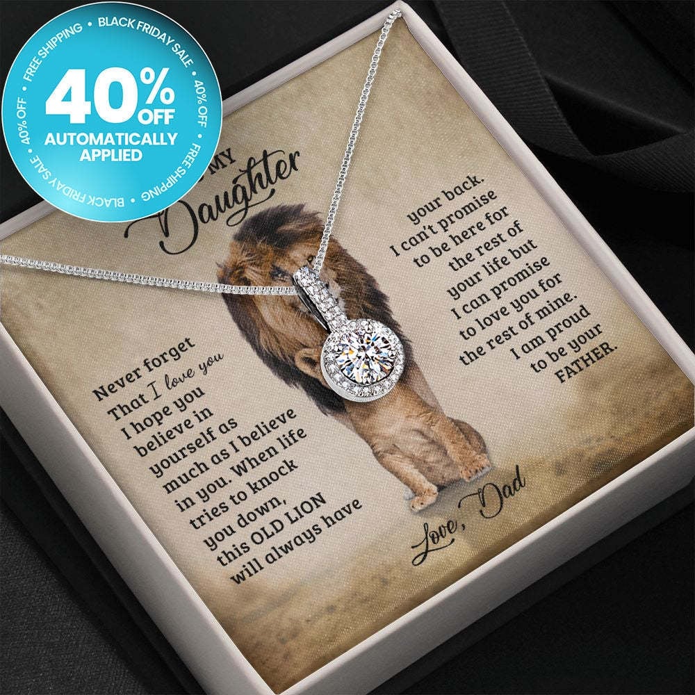 🔥Christmas Sale- To My Daughter 💟S925 Love Knot Necklace Proud Father Gift