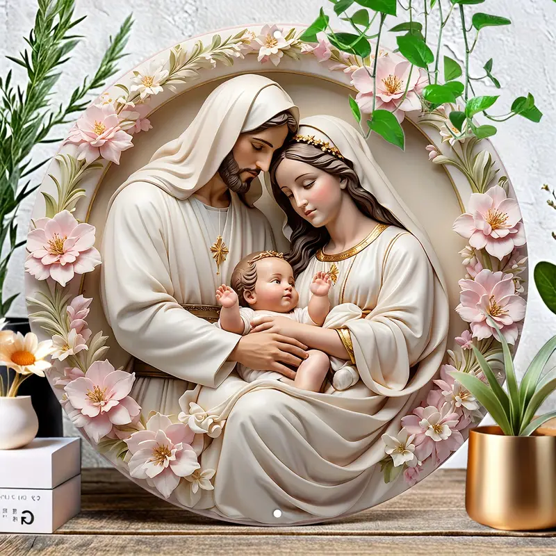 💖Hug the Baby - Holy Family Circle Logo