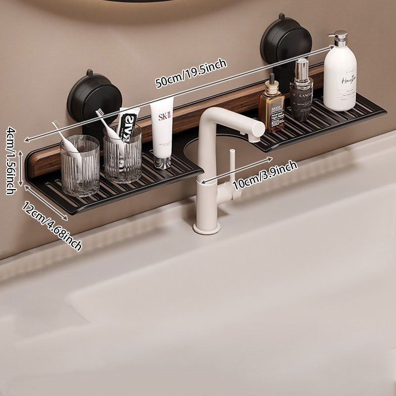 ⏰LAST DAY SALE 50% OFF💥No-Drill Walnut Aluminum Faucet Rack