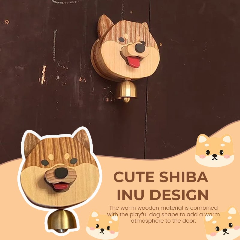 ⏰LAST WEEK SALE 49% OFF🐶Wooden Shiba Inu Wind Chime Doorbell