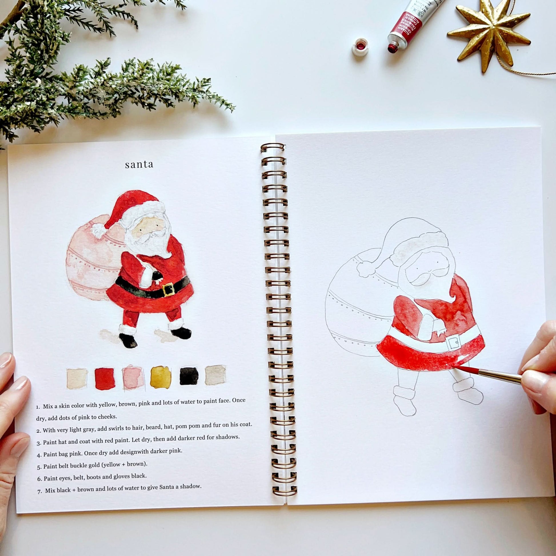 🎄Christmas Watercolor Workbook