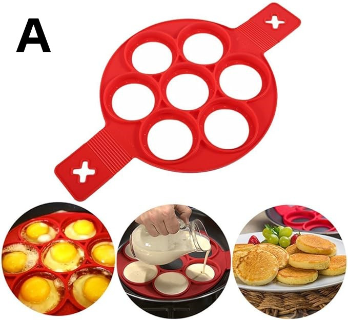 🔥Last Day Promotion - 50% OFF🎁 Silicone Pancake Mold, Nonstick Mini Pancakes Maker and Fried Egg Rings Maker🍳🍳