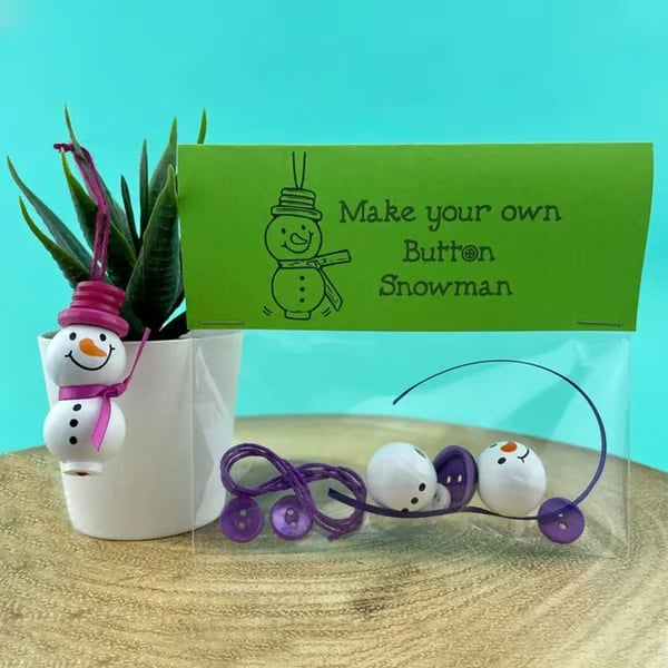 🎄Früher Weihnachtsverkauf  49% RABATT ☃️ DIY-Knopf-Schneemann-Ornament-Set