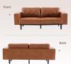 79” Sofa Couches for Living Room, Oversized Loveseat Sofa, 3 Seat Mid Century Modern Couch, Comfy Deep Sofas with Upholstered Pillow, Love Seat with Solid Wood Leg, Bedroom Couch, Linen Beige