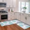 HEBE Anti Fatigue Kitchen Rug Sets 2 Piece Non Slip Kitchen Mats for Floor Cushioned Kitchen Rugs and Mats Waterproof Comfort Standing Mat Runner for Kitchen,Home Office,Sink,Laundry