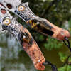 Handcrafted Damascus Steel Folding Knife • Mamba BY ATENAS™