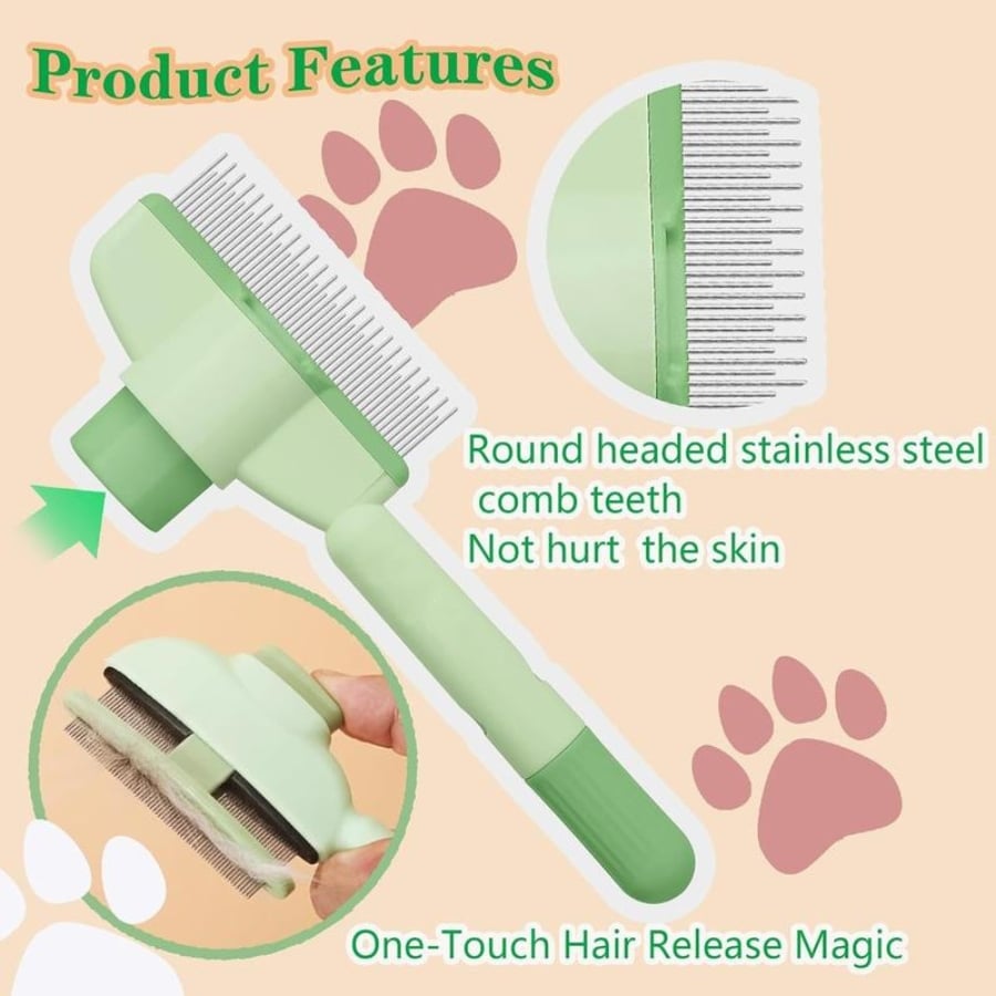 💥LAST DAY SALE 50% OFF💥Self-Cleaning Pet Hair Comb with Release Button