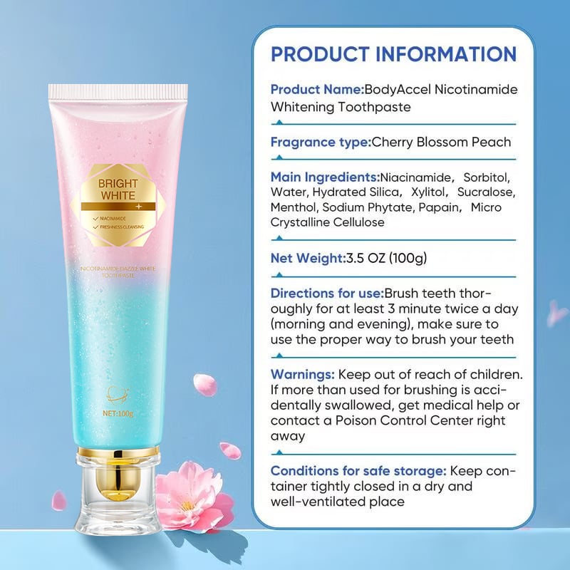 🦷Niacinamide Whitening Toothpaste - For Healthier, Whiter Teeth!✨