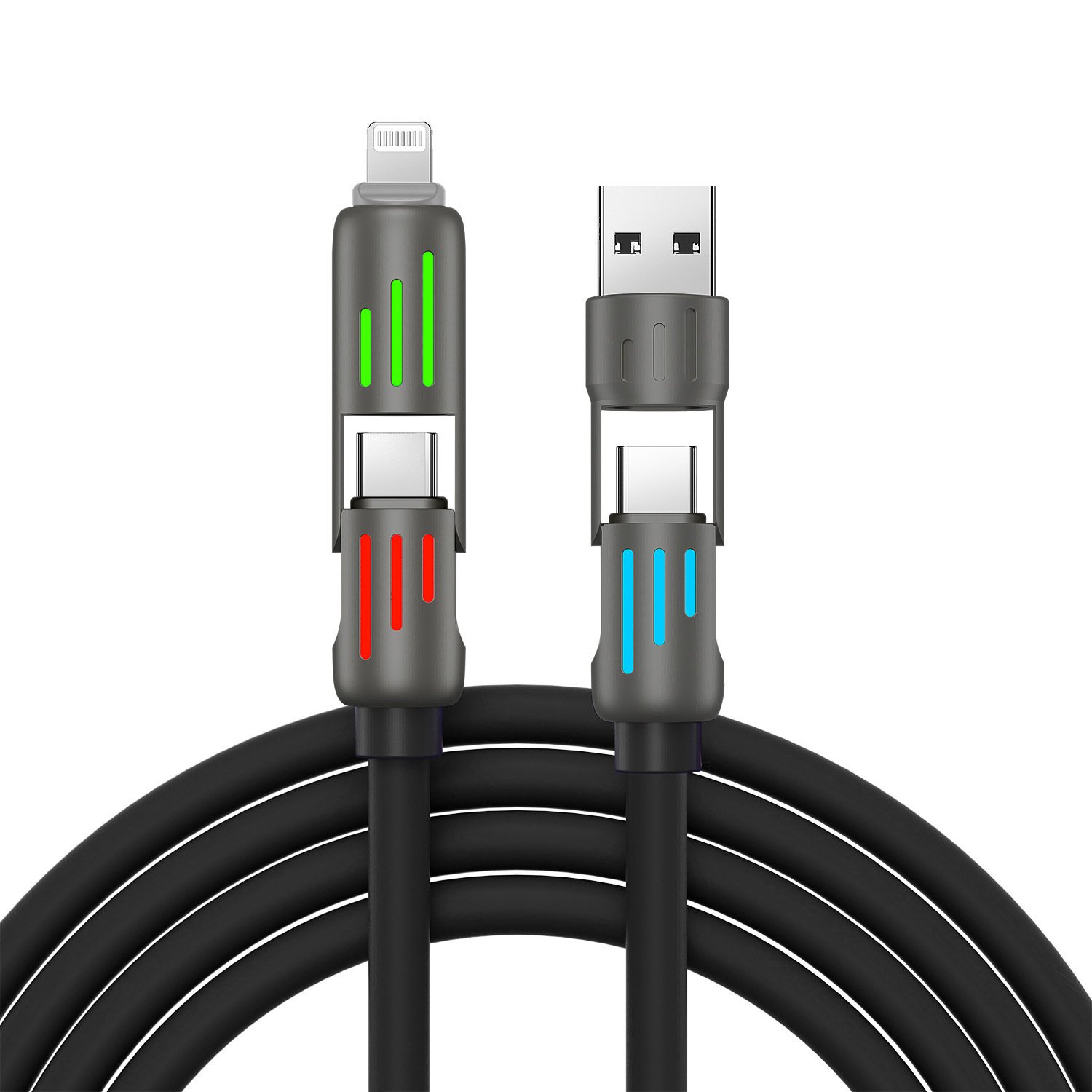 🔥Kaufen Sie 2 und erhalten Sie 1 gratis⚡4-in-1-USB-Ladekabel, Schnellladung MAX 60 W
