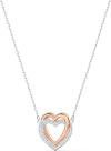 Swarovski Infinity Heart Jewelry Collection, Necklaces and Bracelets, Rose Gold & Rhodium Tone Finish, Clear Crystals