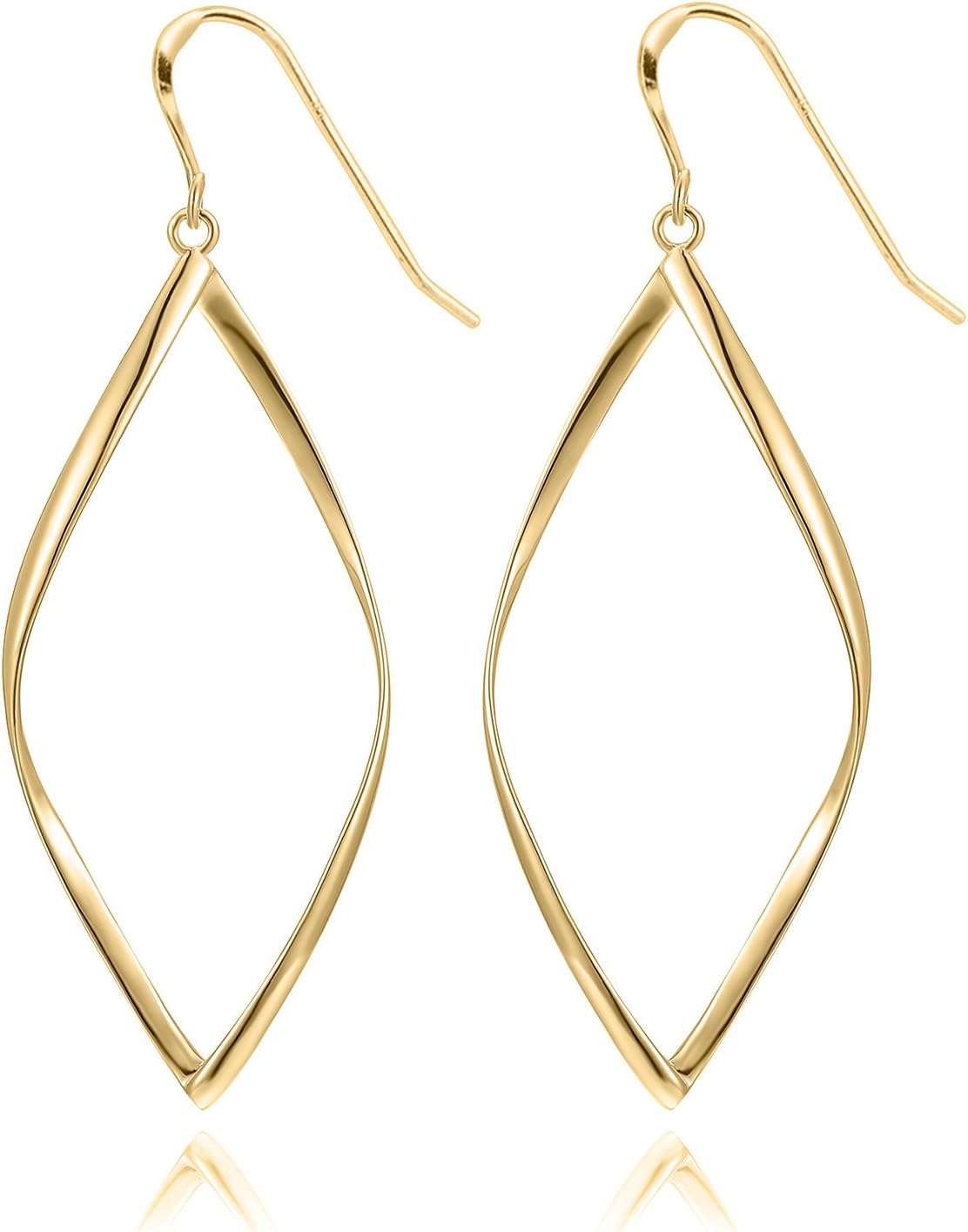 PAVOI 14K Gold Plated Dangle Earrings for Women | Infinity Cute Hanging Hoop Earrings