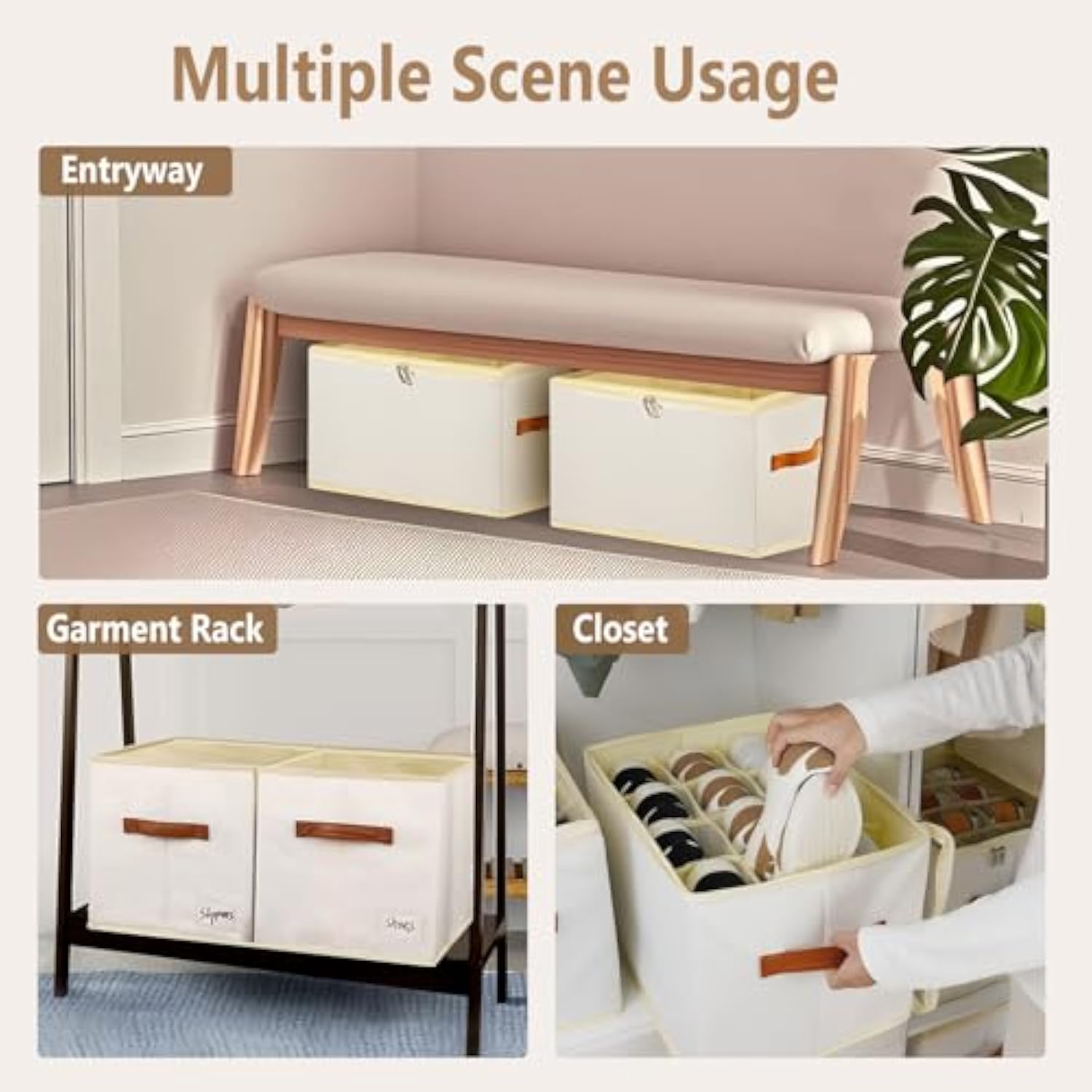 🔥Last Day Promotion 50% OFF💥Fabric Shoe Organizer Storage Box