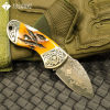 TOSAHWI HANDMADE Beef Bones Damascus Mini Pocket Folding Blades-69530