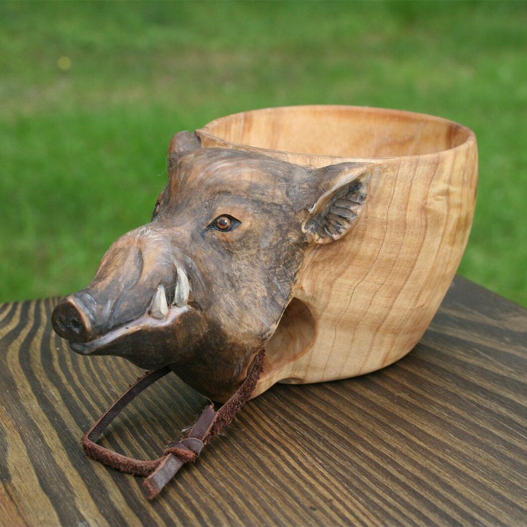 Animal Handmade Wooden Cup(𝐀𝐥𝐚𝐧 𝐄𝐰𝐞𝐧 𝐇𝐚𝐧𝐝𝐦𝐚𝐝𝐞®)