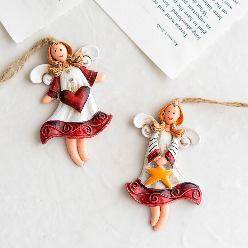 🎄Christmas Sale 49%-Country Christmas resin angel pendant🧚‍♀️