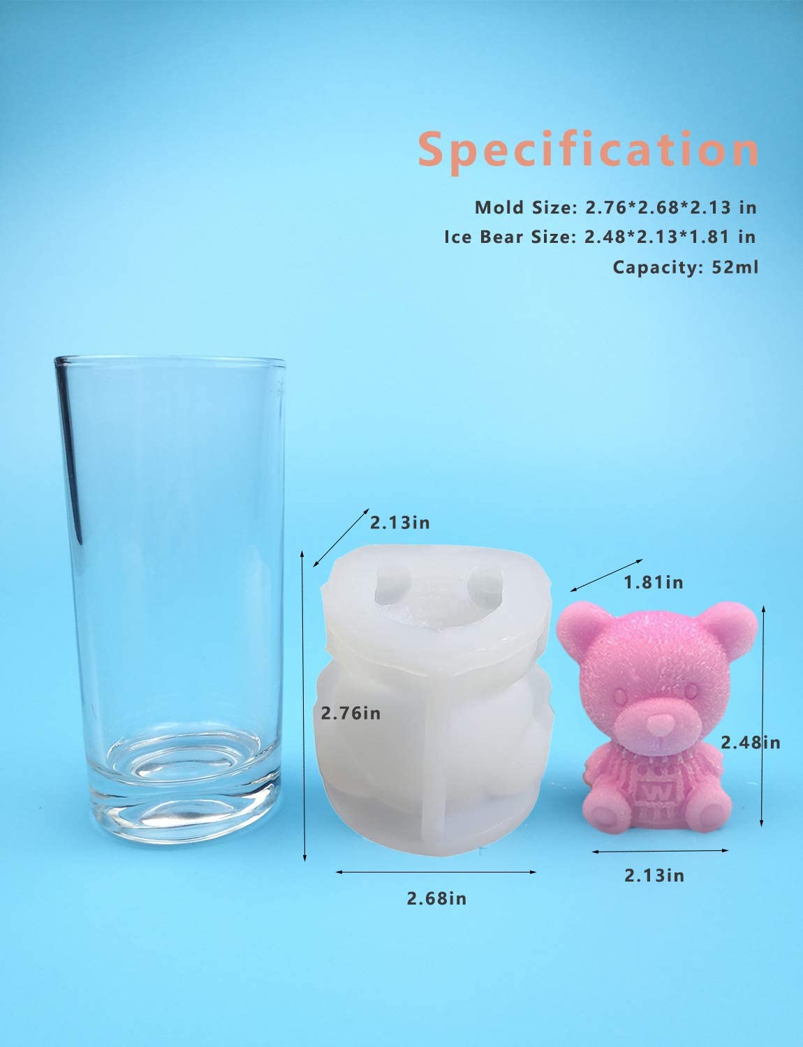 Early Mother's Day Hot Sale 48% OFF - 3D Ice Cube Bear Mold(BUY 3 GET 1 FREE NOW)