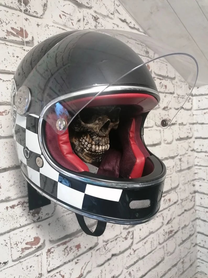 🔥Letzter Tag 50% RABATT -Totenkopfhalter für Motorradhelm und -jacke