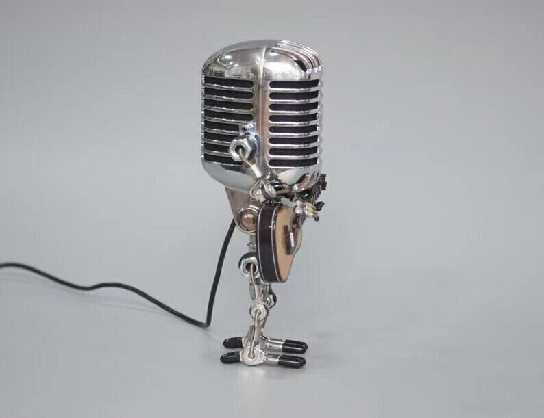 🔥Last Day Promotion 48% OFF-🎁-Vintage Microphone Robot Desk Lamp - Get Free Guitar!!