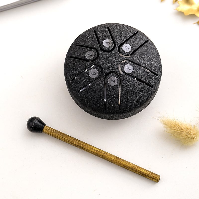 🎁🎁BUDDHA STONES MINI STEEL TONGUE DRUM 3 INCH SOUND HEALING DRUM KIT