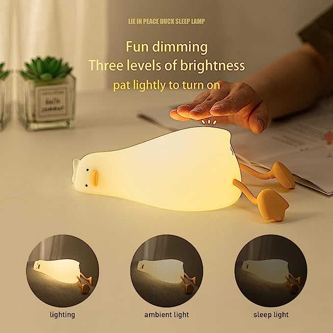 (🌲Early Christmas Sale- 50% OFF) Lying Flat LED Squishy Duck Lamp - Buy 2 Free Shipping