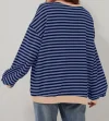 🔥 Women Oversized Striped Color Block Long Sleeve -Buy 2 Free Shipping