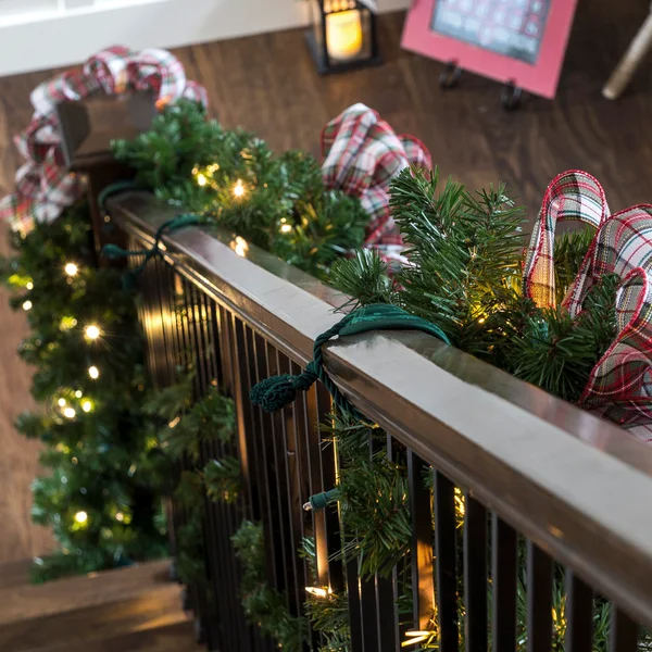 Banister Protecting Garland Ties