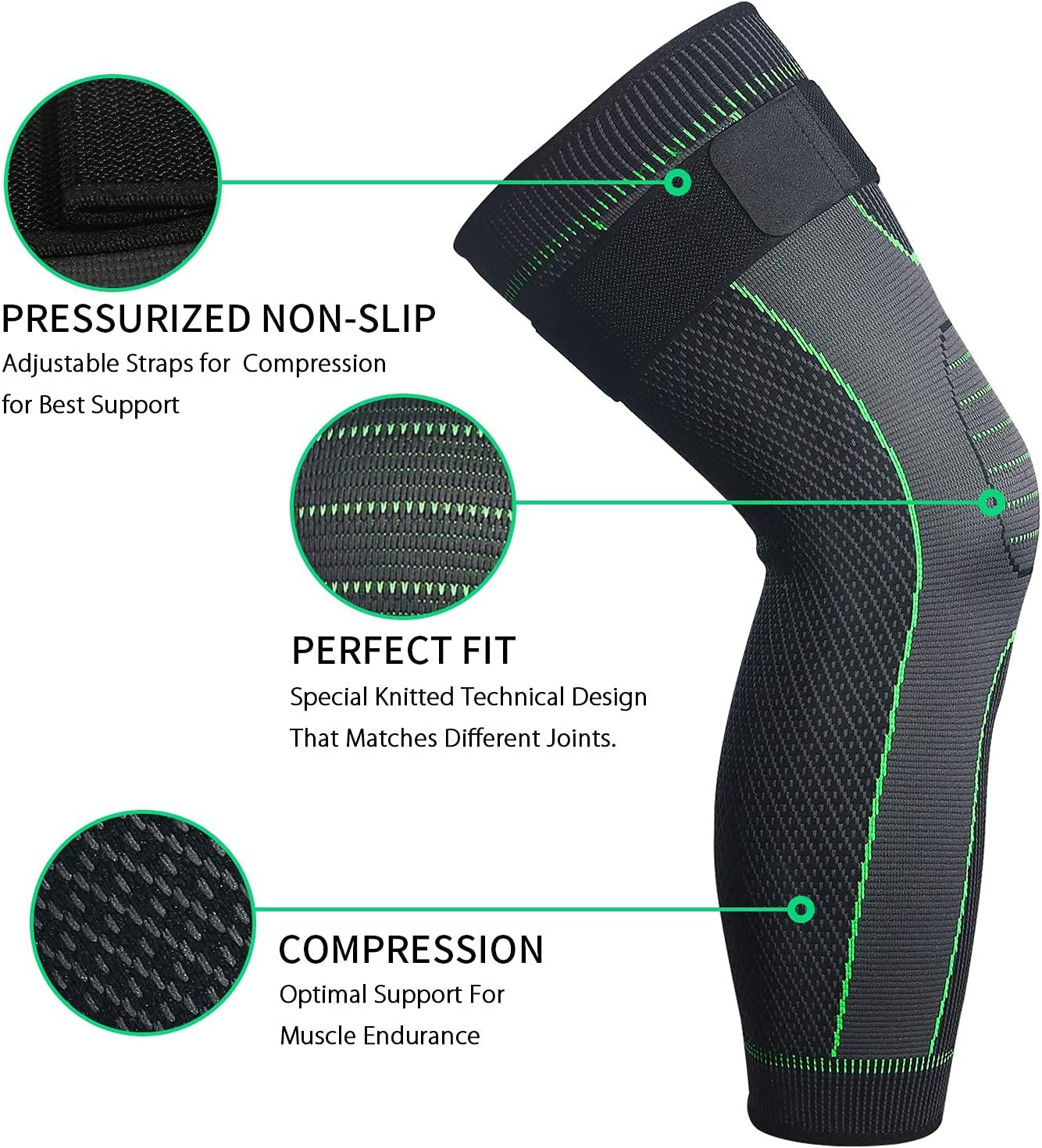 (🌲Early Christmas Sale- SAVE 48% OFF)Full Leg Compression Knee Braces for Knee Pain and Warmth(buy 2 get free shipping)