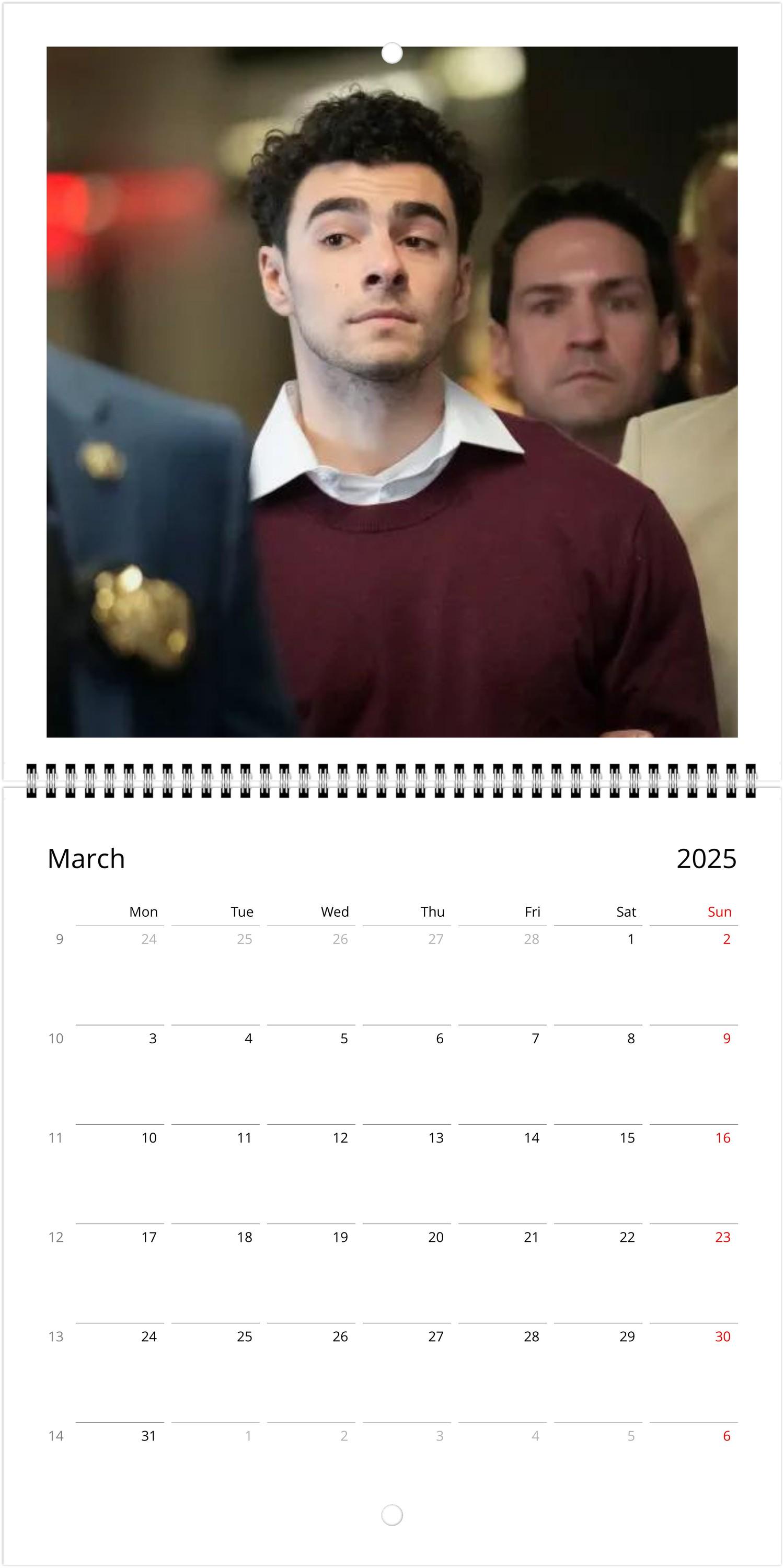 Luigi Mangione 2025 Calendar